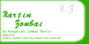martin zombai business card